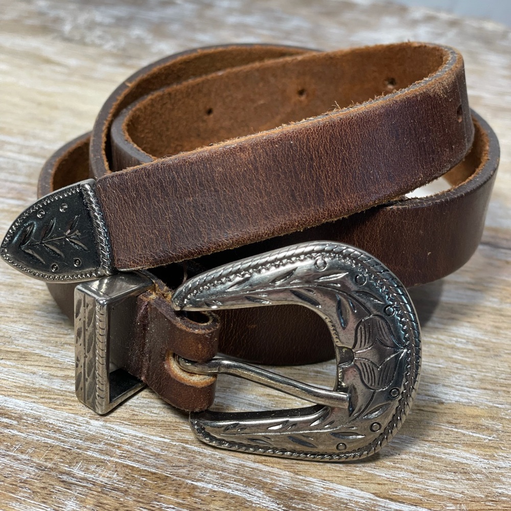 Aimee Lynn brown Leather Belt S/M